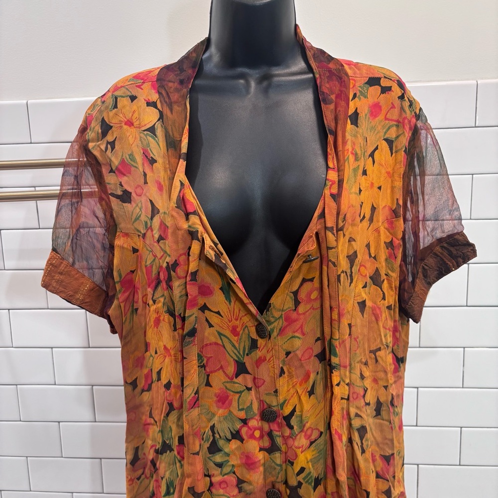 Vintage Floral Maxi Dress - Picture 3 of 7